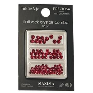 Preciosa Maxima Flatback Crystals Combo Light Siam Red by hildie & jo- 86 pieces